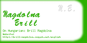 magdolna brill business card
